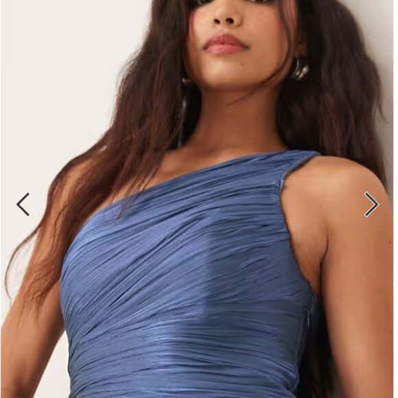 Forever New Metallic Asymmetrical Maxi Dress BNWT - Picture 7 of 8